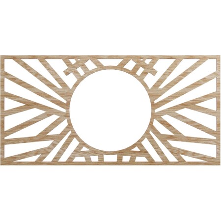 Ekena Millwork Hoover Wood Fretwork Pierced Ceiling Medallion, Red Oak, 20"W x 10"H x 7 3/8"ID x 1/4"T CMWP20X10X0250HORO